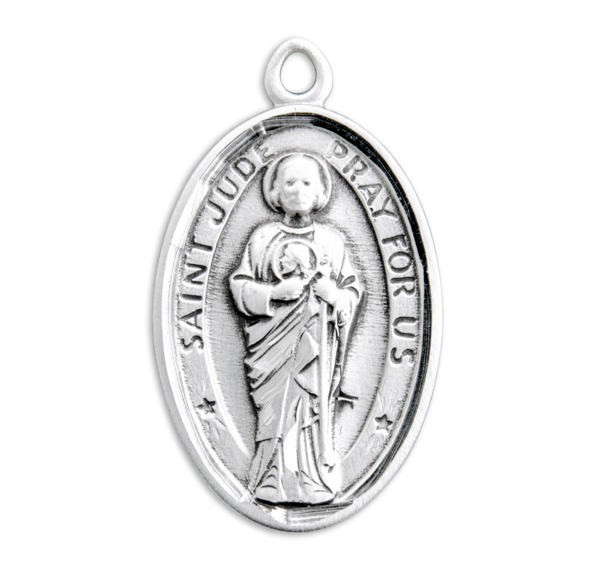 Saint Jude Oval Sterling Silver Medal