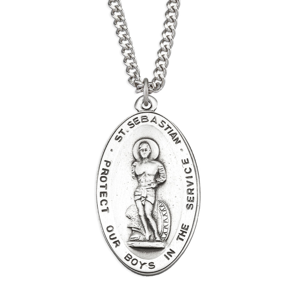 Sterling Silver St. Sebastian Protector of those in Miltary Service Medal