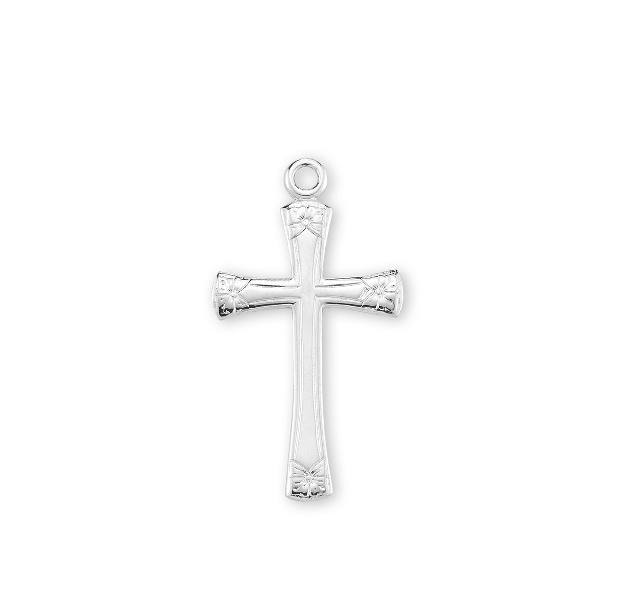 High Polished Sterling Silver Cross within a Cross