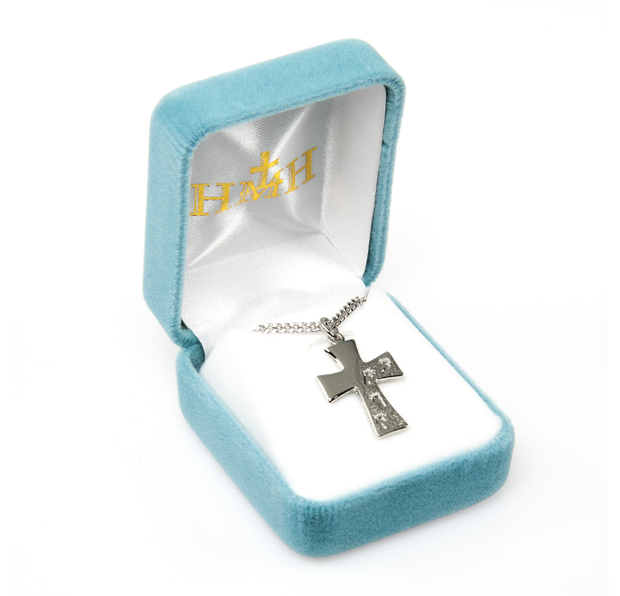 Sterling Silver Footprints in the Sand Cross