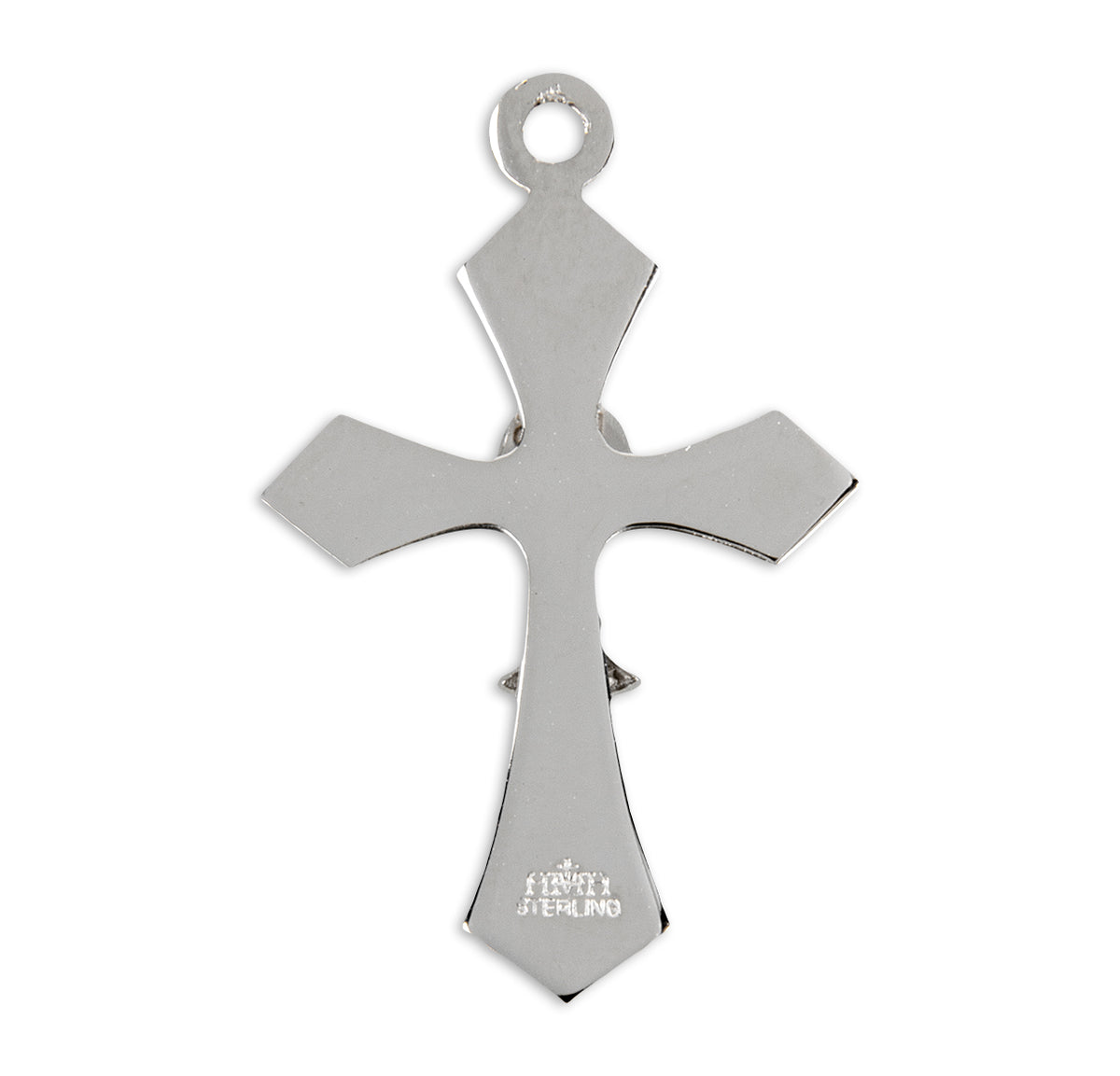 Two-Tone Sterling Silver Cross with a Chalice