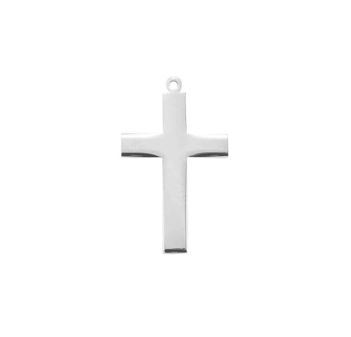 Swirl Tip Black Enameled Sterling Silver Cross