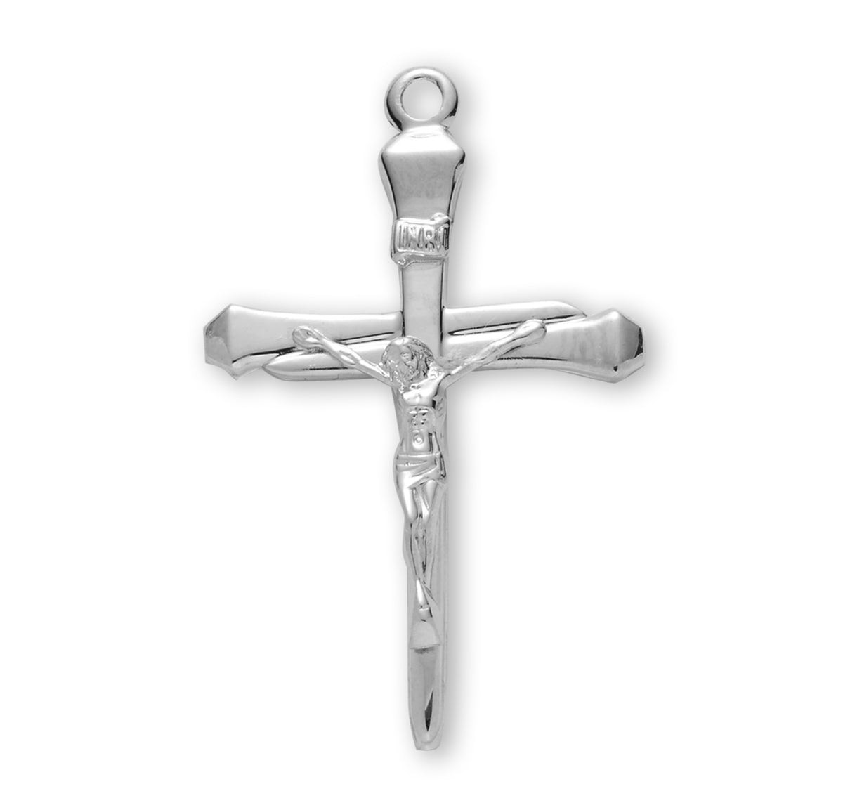 Gold Over Sterling Silver High Polished Crucifix