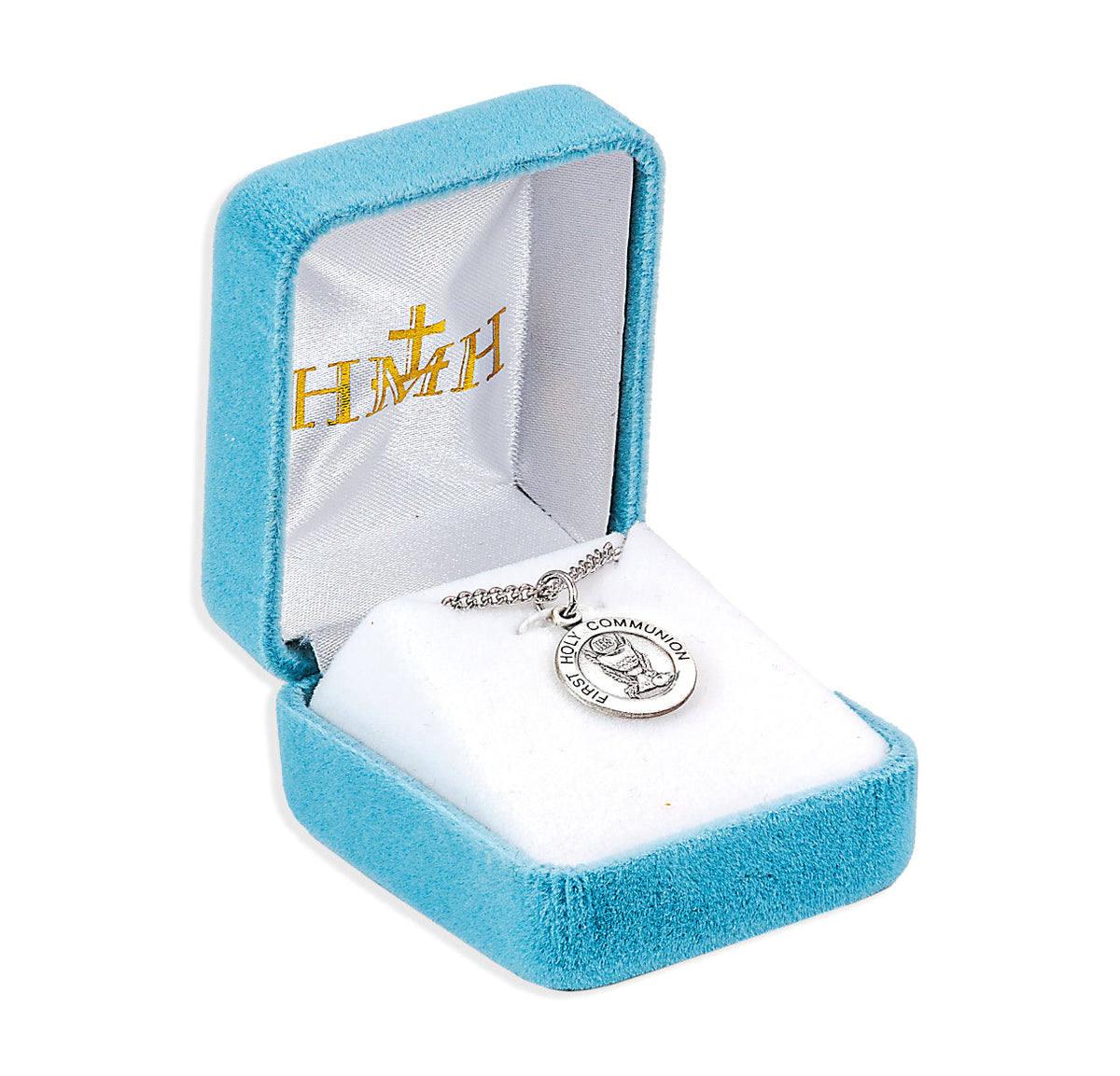 First Communion Round Sterling Silver Medal