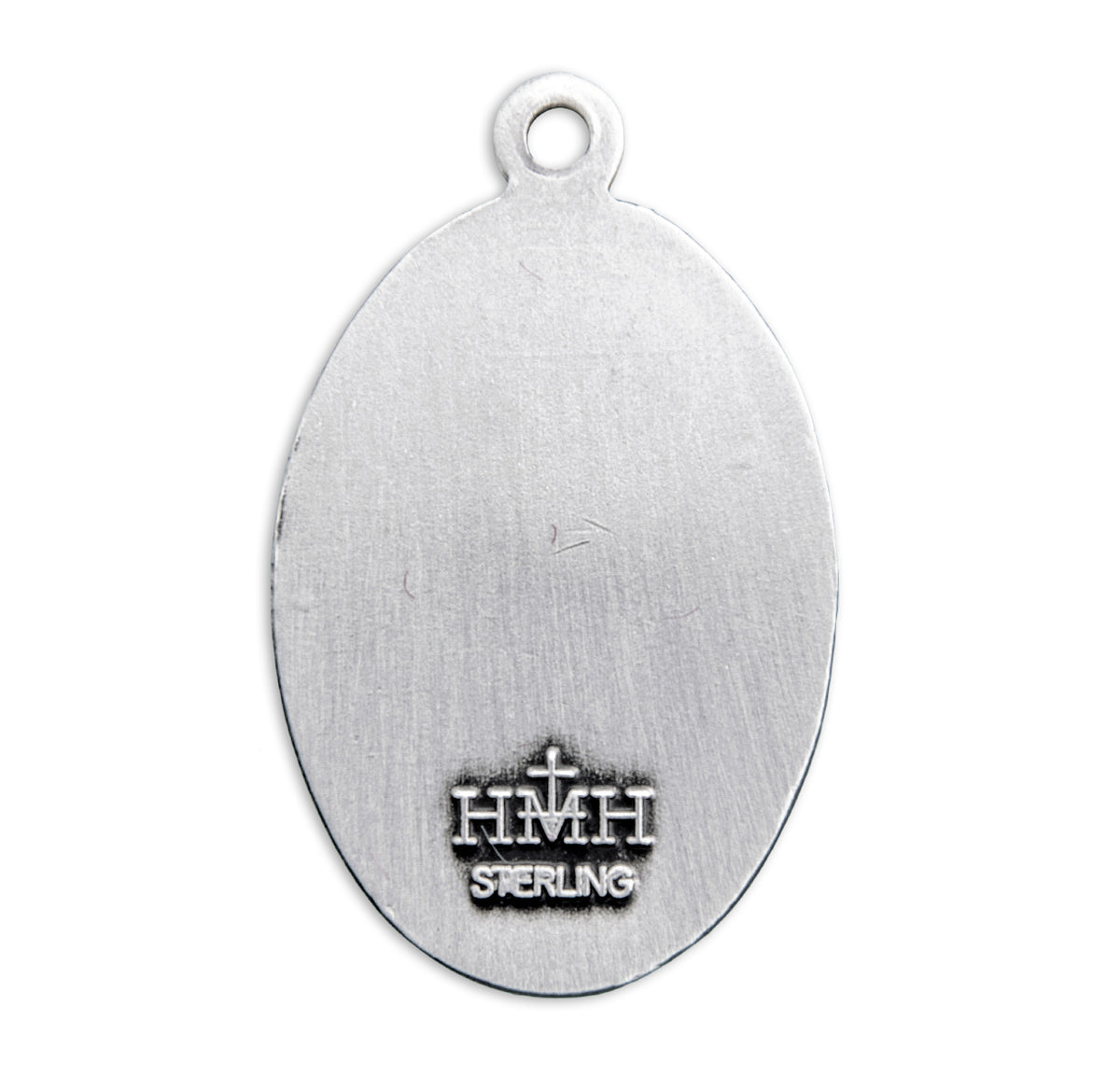 Saint Michael Archangel Oval Sterling Silver Medal