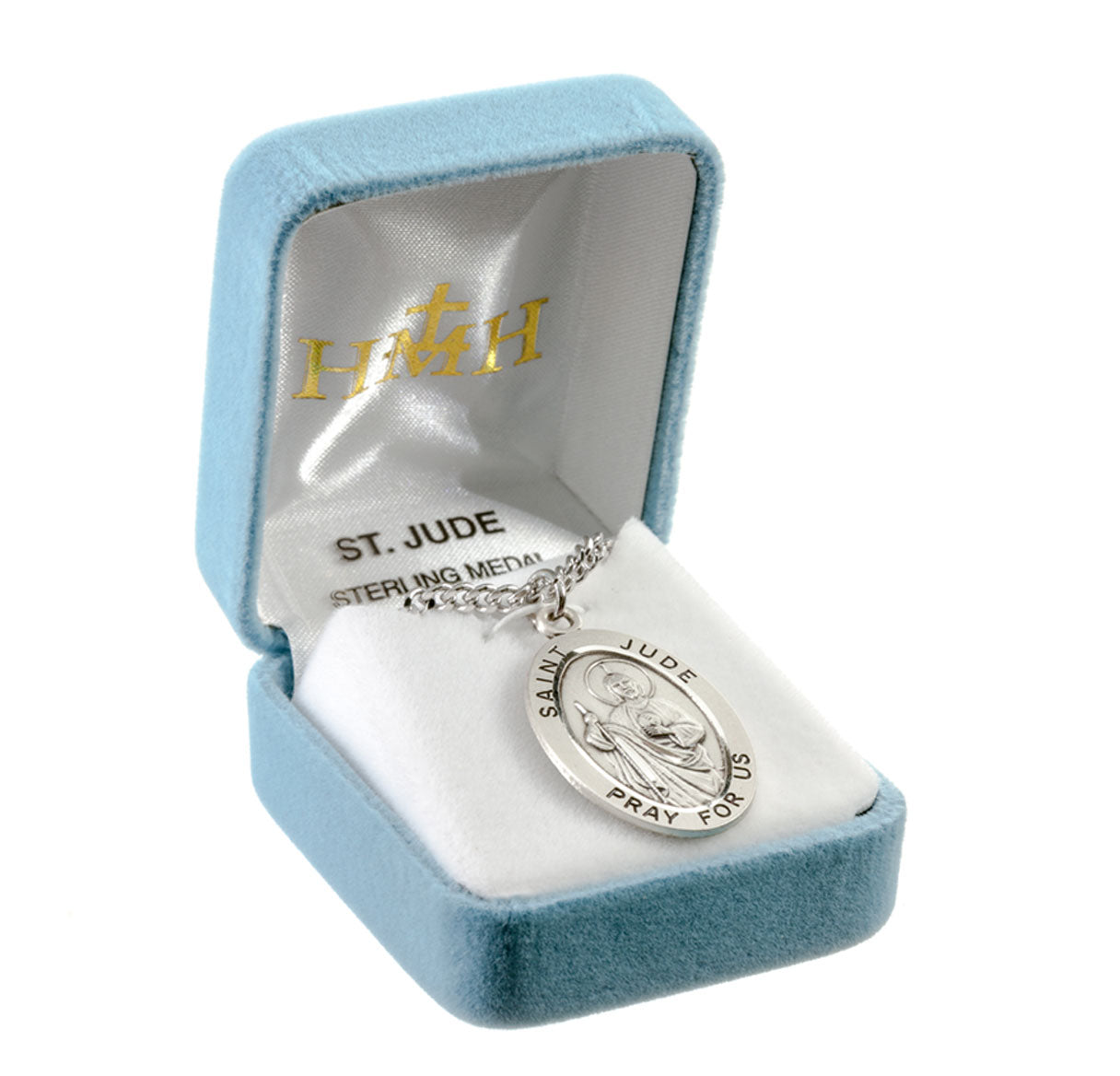 Patron Saint Jude Oval Sterling Silver Medal
