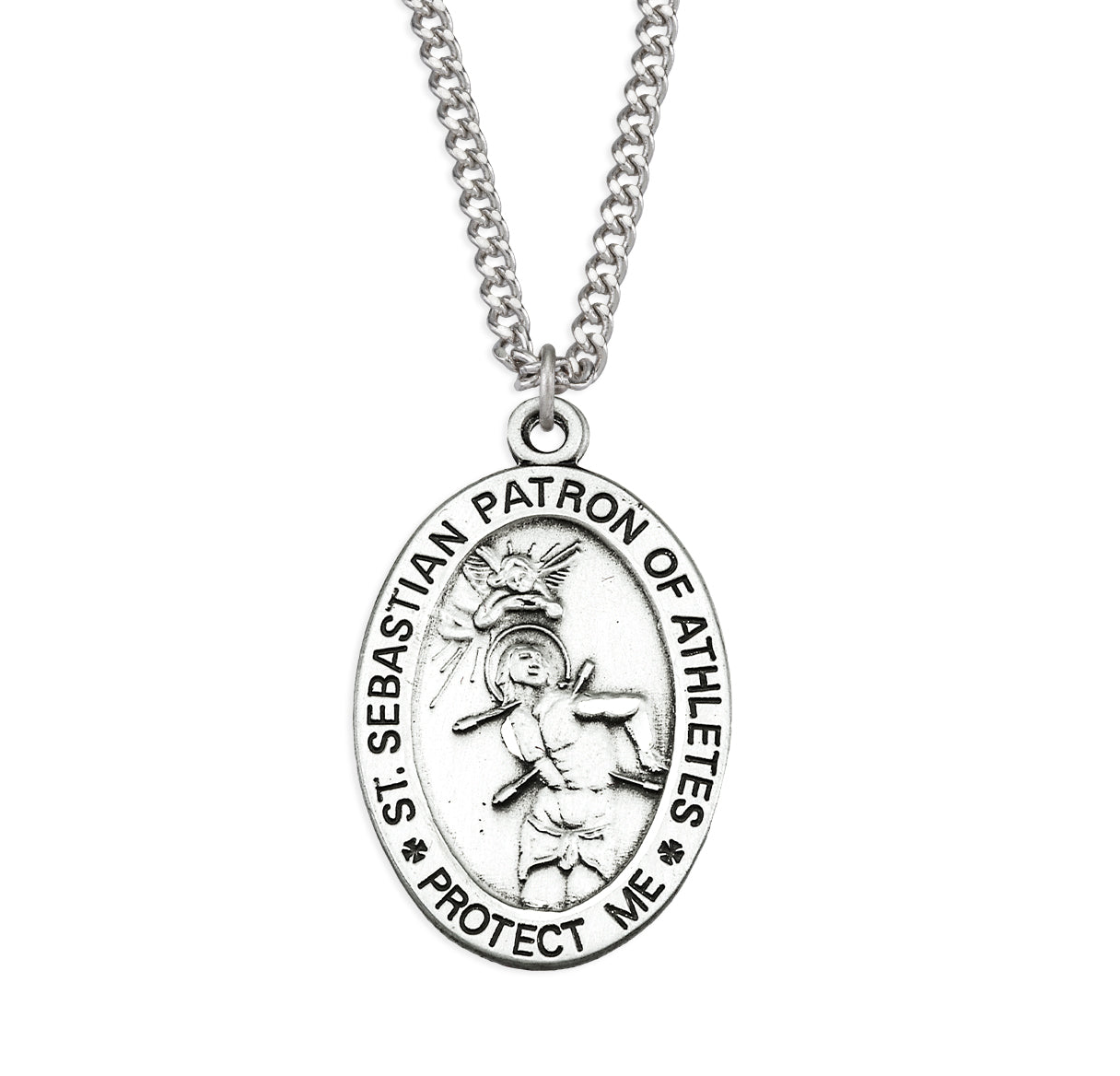 Sterling Silver St. Sebastian Protect This Athlete Medal