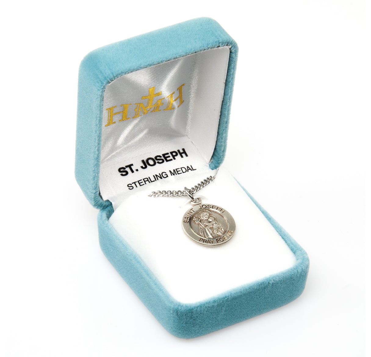Patron Saint Joseph Round Sterling Silver Medal