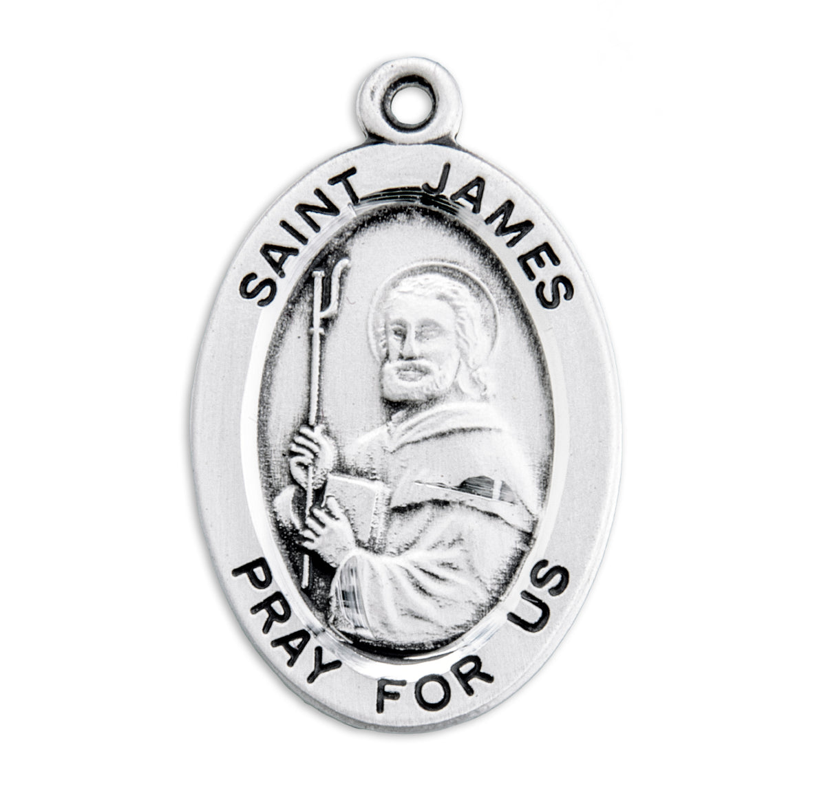 Patron Saint James Oval Sterling Silver Medal