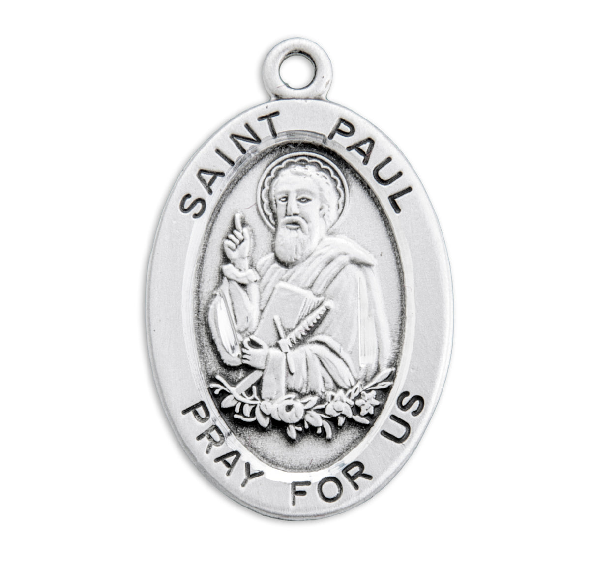 Patron Saint Paul Oval Sterling Silver Medal