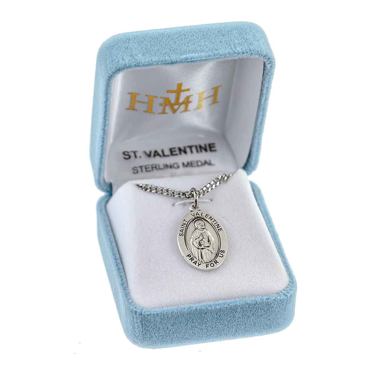 Saint Valentine Oval Sterling Silver Medal