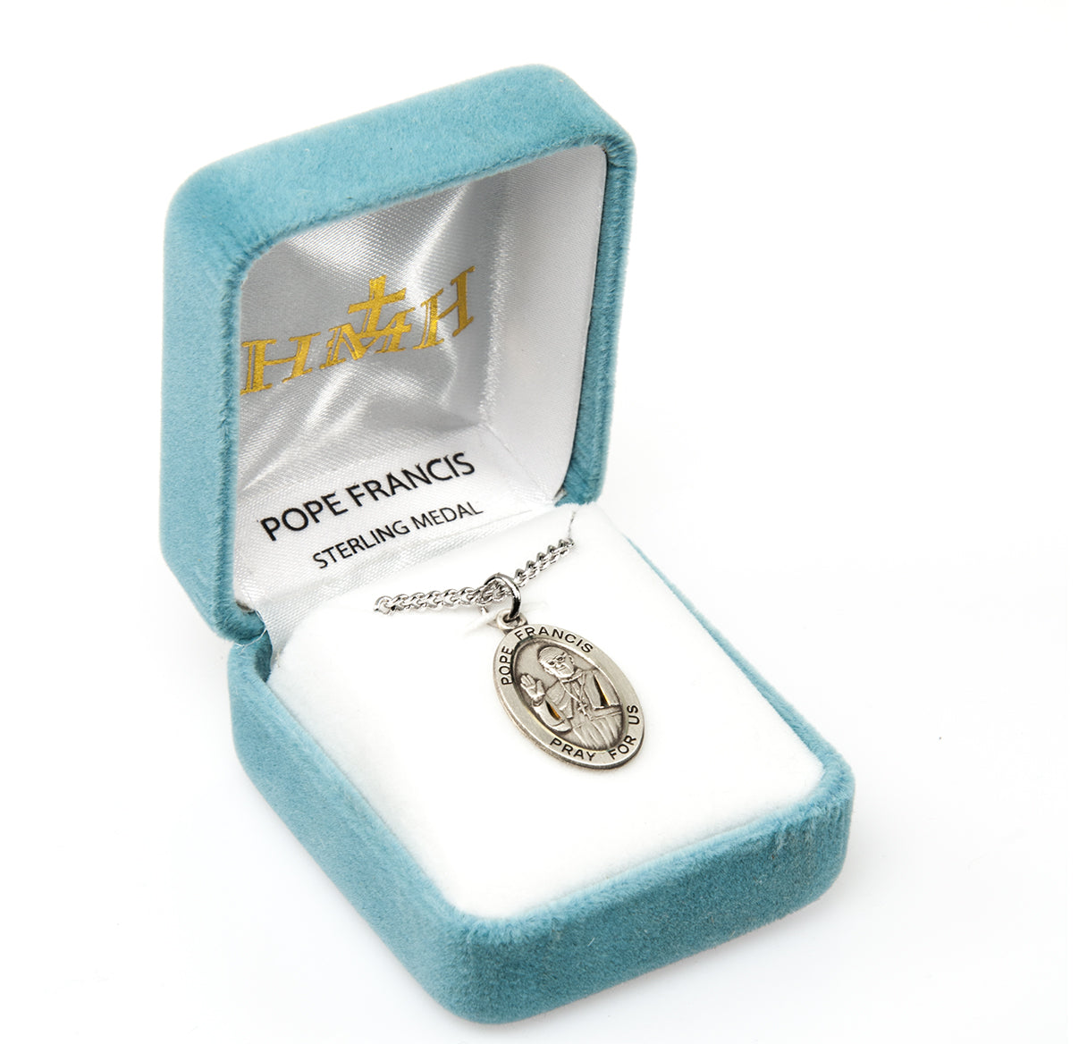 Pope Francis Oval Sterling Silver Medal