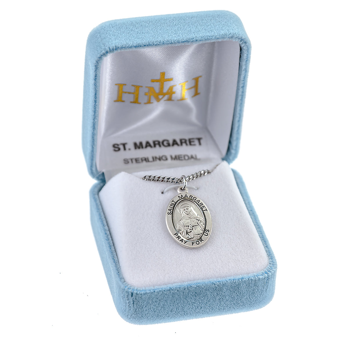Patron Saint Margaret Oval Sterling Silver Medal