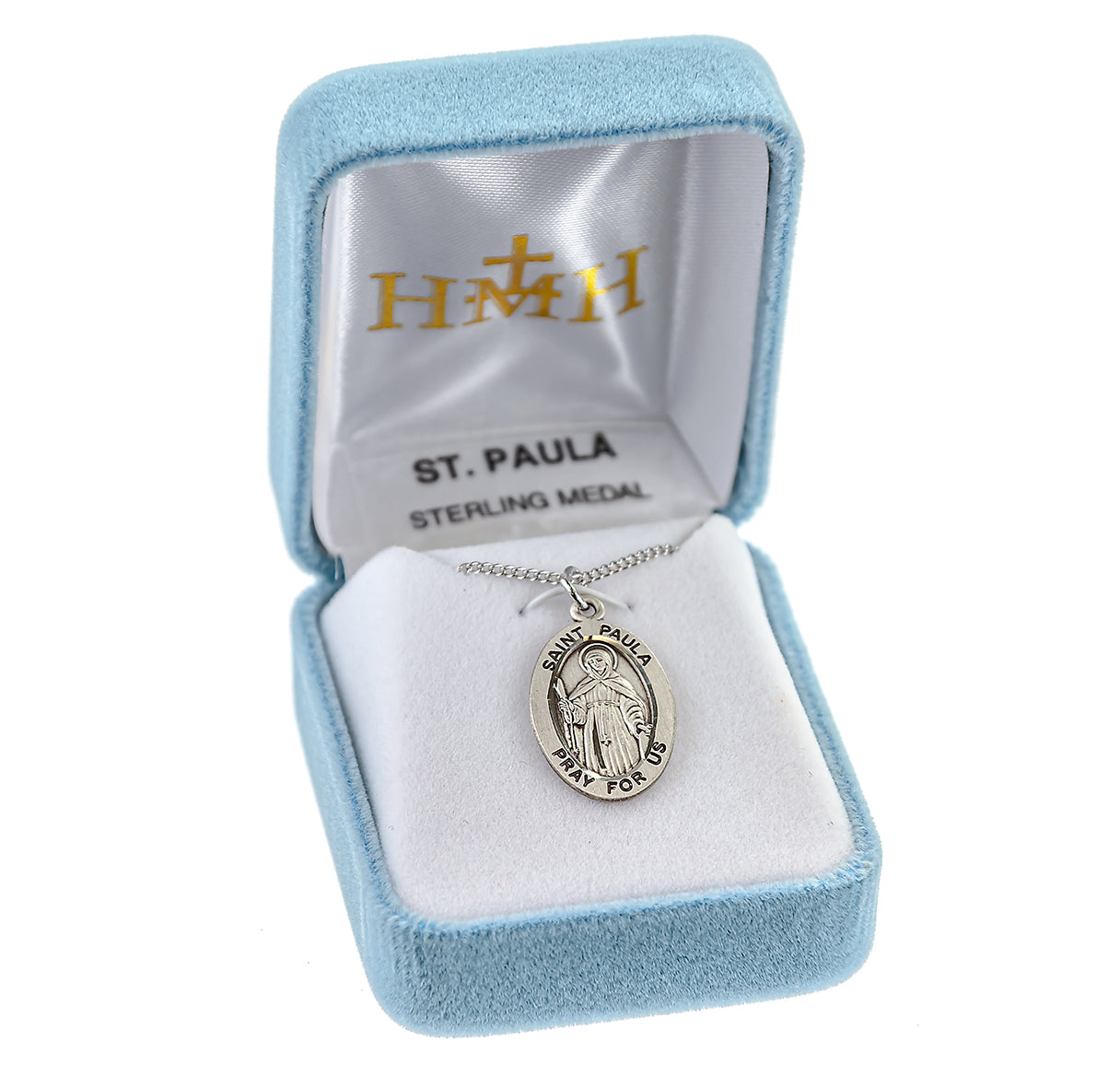 Patron Saint Paula Oval Sterling Silver Medal