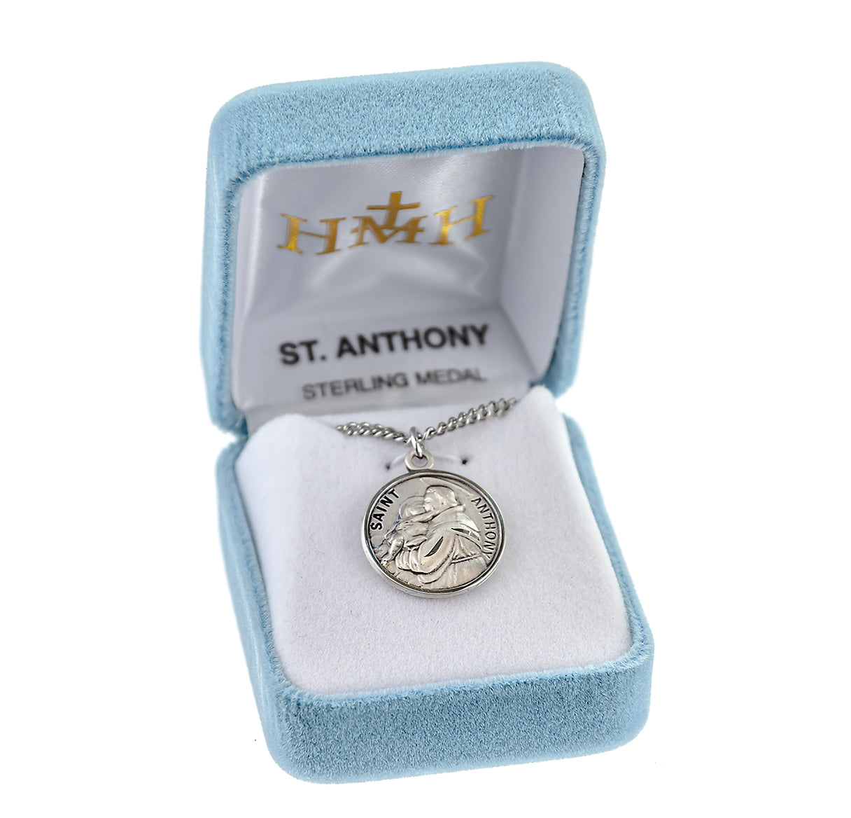 Patron Saint Anthony Round Sterling Silver Medal