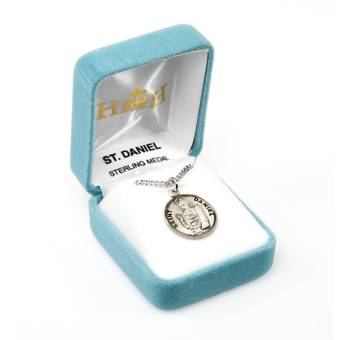 Patron Saint Daniel Round Sterling Silver Medal