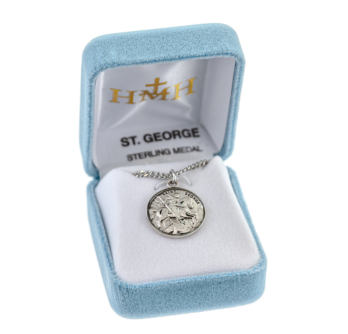 Patron Saint George Round Sterling Silver Medal