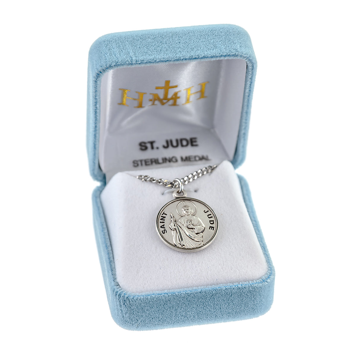 Patron Saint Jude Round Sterling Silver Medal