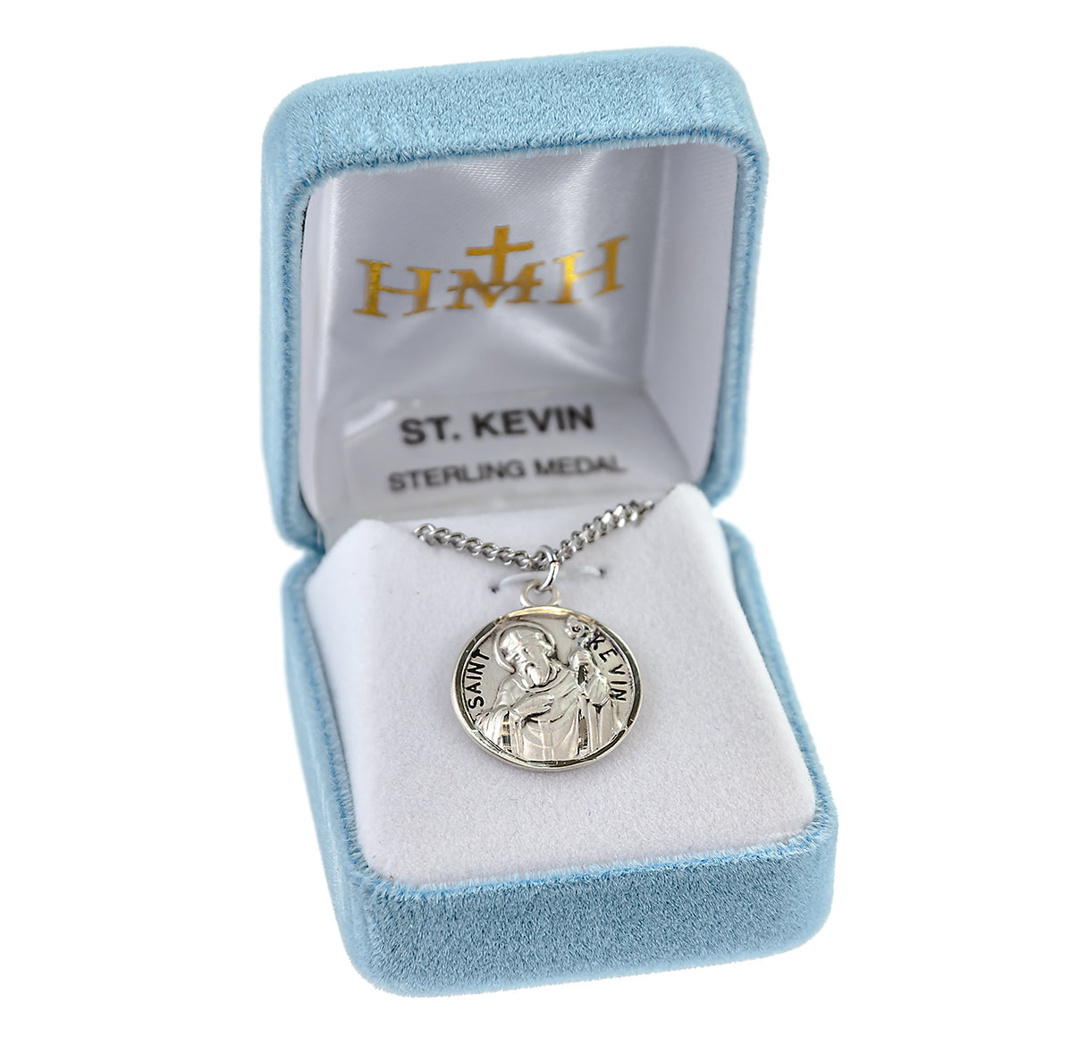 Patron Saint Kevin Round Sterling Silver Medal