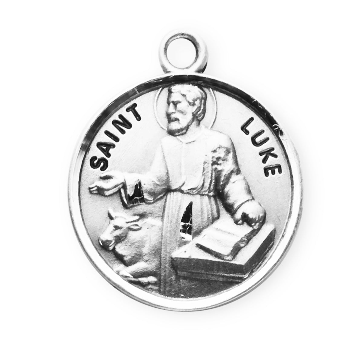 Patron Saint Luke Round Sterling Silver Medal