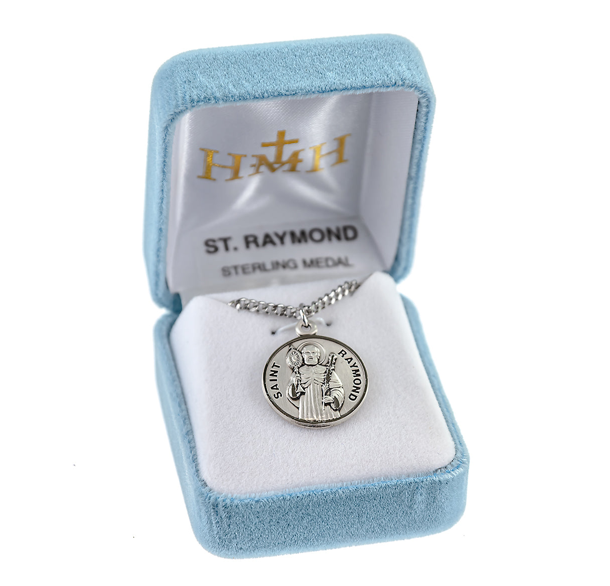 Patron Saint Raymond Round Sterling Silver Medal