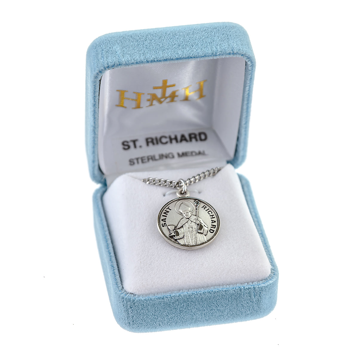 Patron Saint Richard Round Sterling Silver Medal