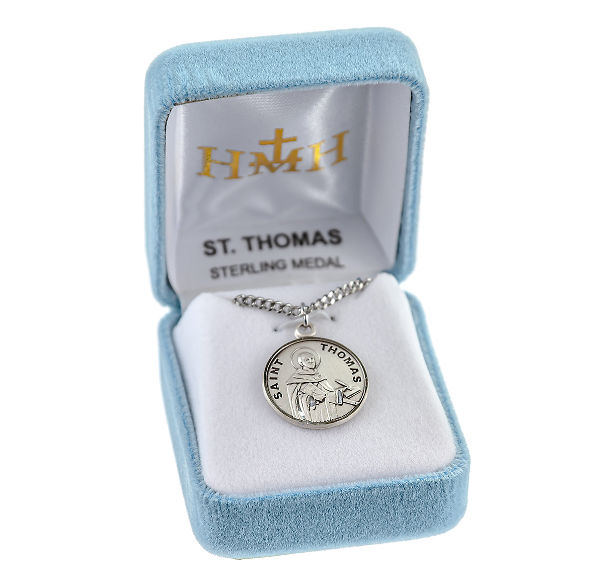 Patron Saint Thomas Aquinas Round Sterling Silver Medal