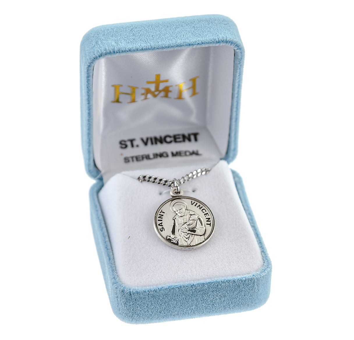Patron Saint Vincent Round Sterling Silver Medal