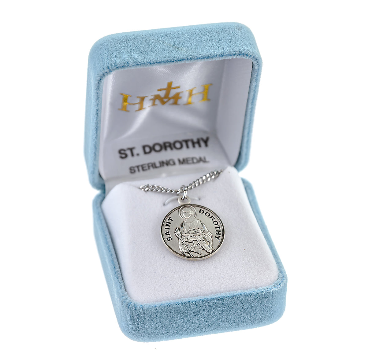 Patron Saint Dorothy Round Sterling Silver Medal