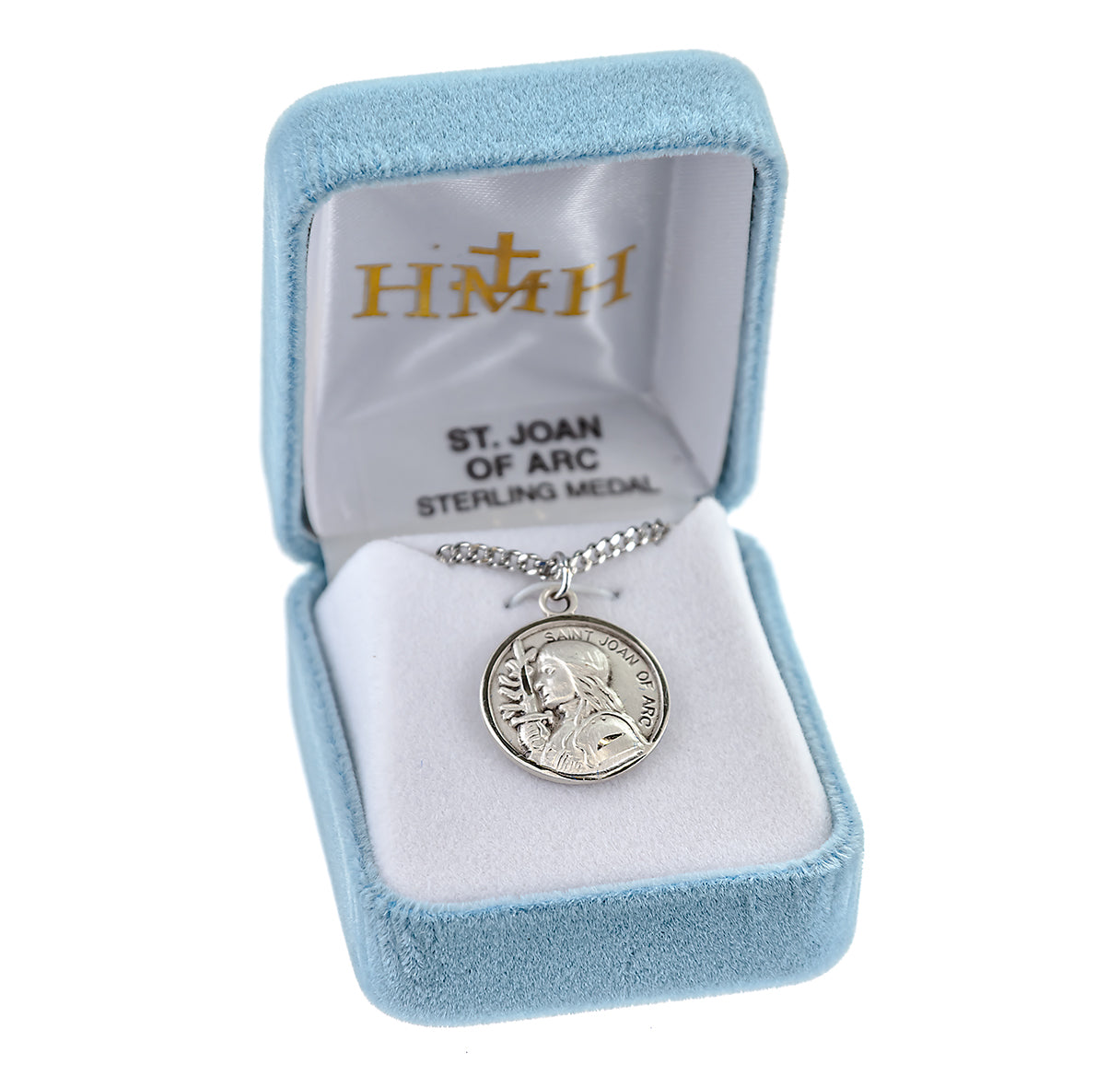 Patron Saint Joan of Arc Round Sterling Silver Medal