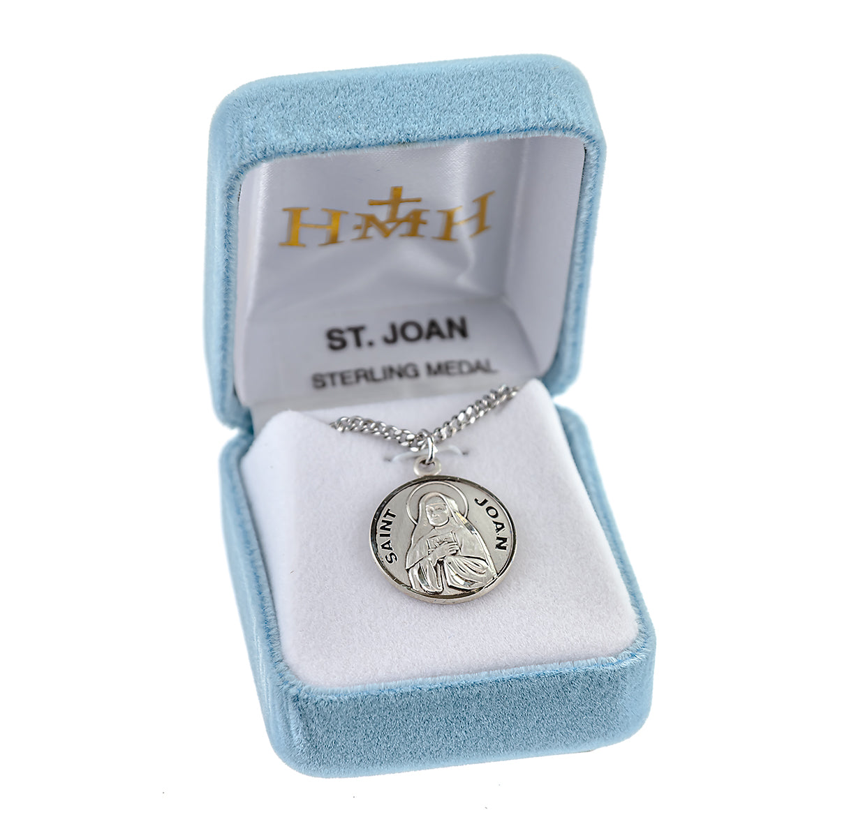 Patron Saint Joan Round Sterling Silver Medal