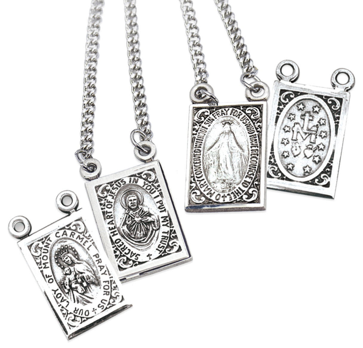Sterling Silver Two Piece Miraculous Medals