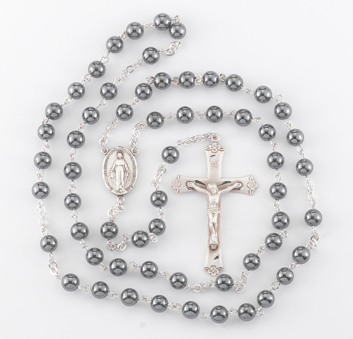6mm Round Genuine Hematite Beads