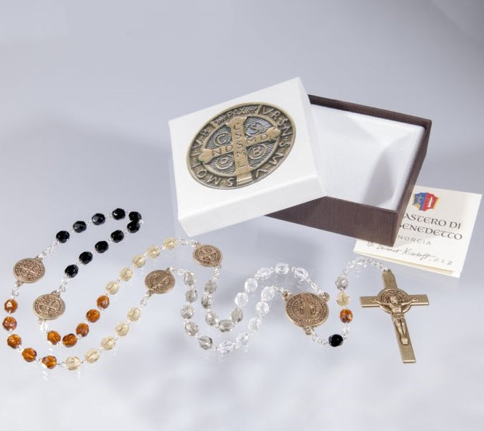 Saint Benedict Five Color Rosary