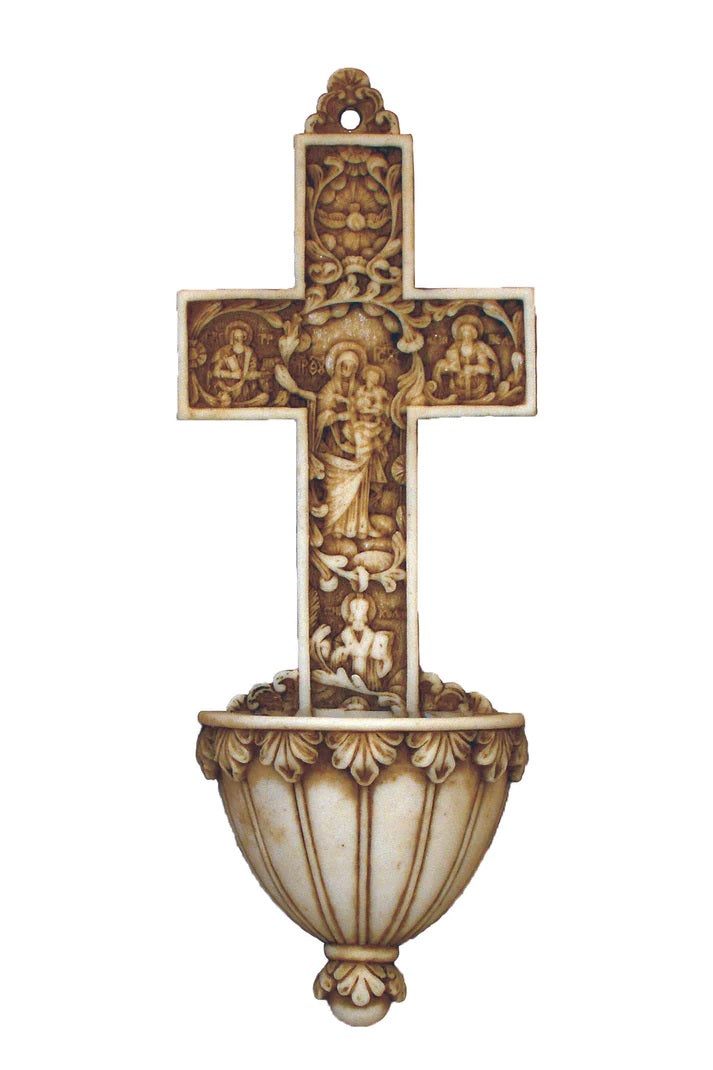 True Cross Church Holy Water Font 9"