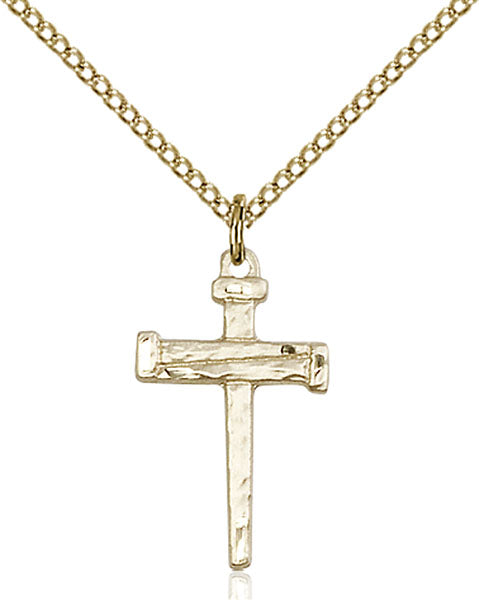 14kt Gold Filled Nail Cross Pendant