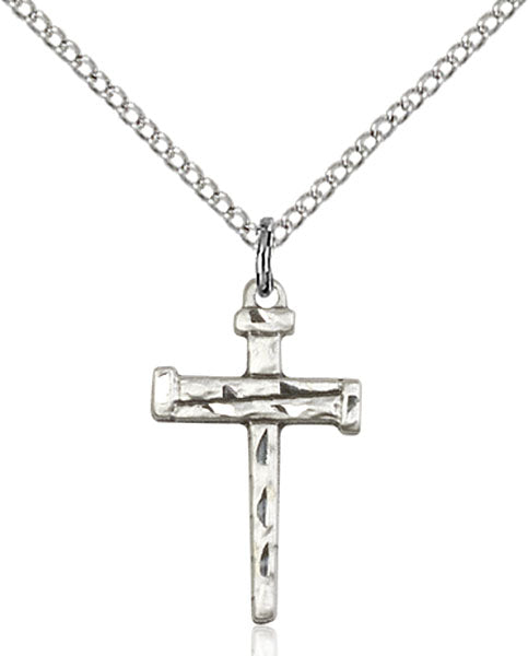 Sterling Silver Nail Cross Pendant