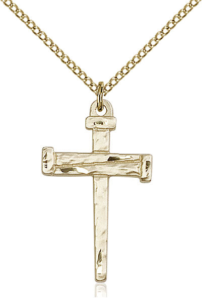 14kt Gold Filled Nail Cross Pendant