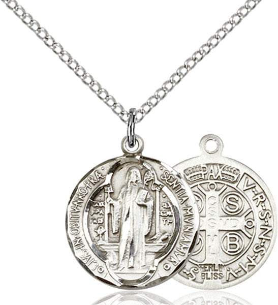 Sterling Silver Saint Benedict Pendant