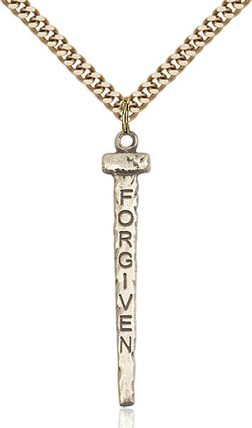 14kt Gold Filled Forgiven Nail Pendant