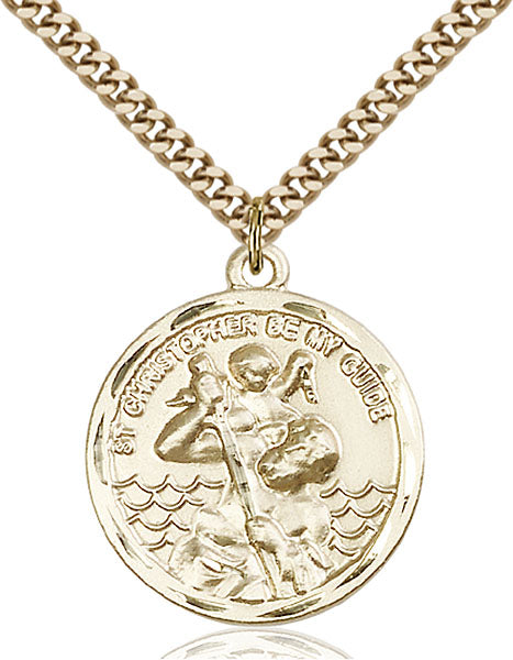 14kt Gold Filled Saint Christopher Pendant