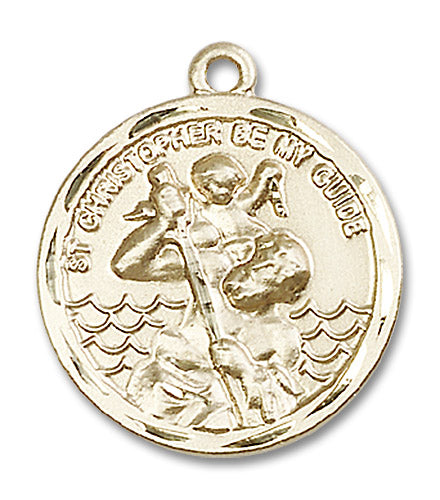 14kt Gold Saint Christopher Medal