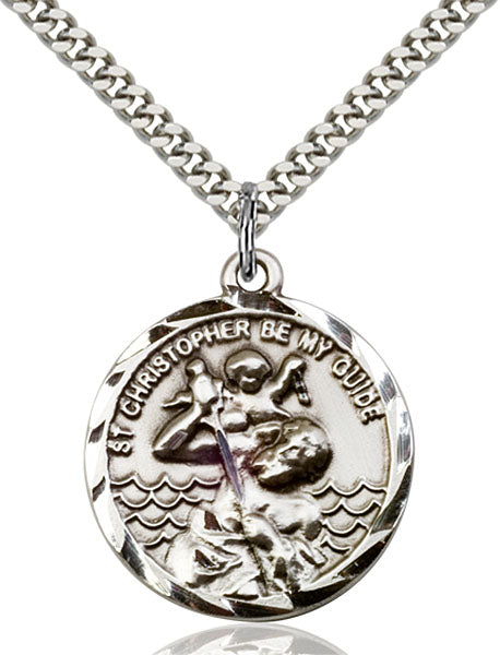 Sterling Silver Saint Christopher Pendant