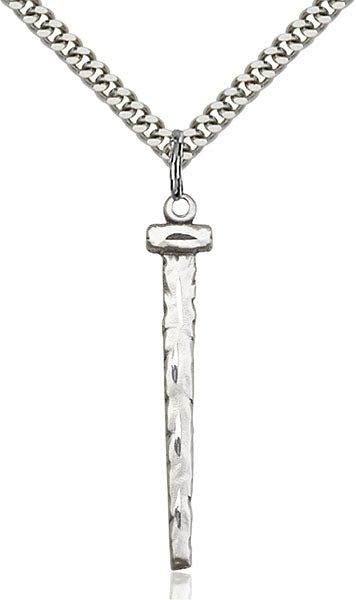 Sterling Silver Nail Pendant