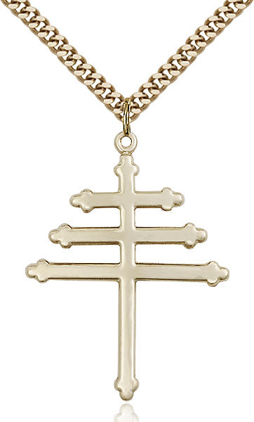 14kt Gold Filled Maronite Cross Pendant