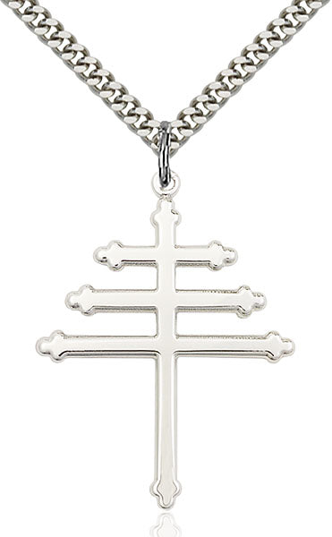 Sterling Silver Maronite Cross Pendant