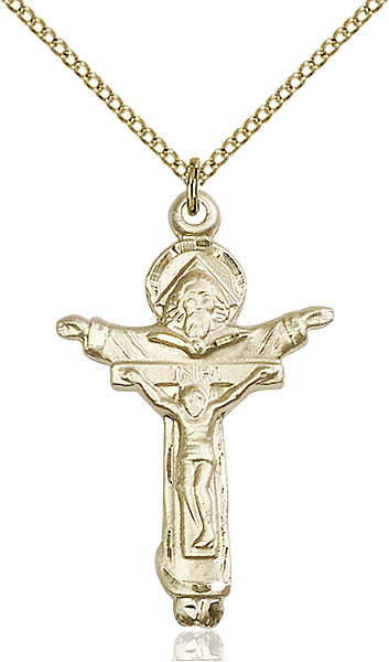14kt Gold Filled Trinity Crucifix Pendant