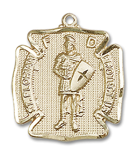 14kt Gold Saint Florian Medal