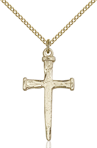 14kt Gold Filled Nail Cross Pendant