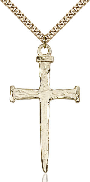 14kt Gold Filled Nail Cross Pendant